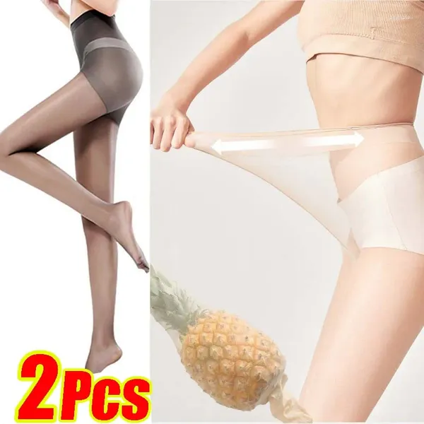 Chaussettes pour femmes Plus taille de soie Stockage universel Stretch anti-rayures Ultra-Thin Legging Pantyhose Invisible Sexy Sexy ananas ananas Long