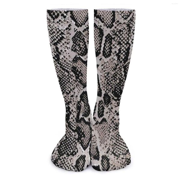 Chaussettes Python en peau de serpent pour femmes, bas élégants imprimés, respirants, antibactériens, pour l'extérieur et l'hiver