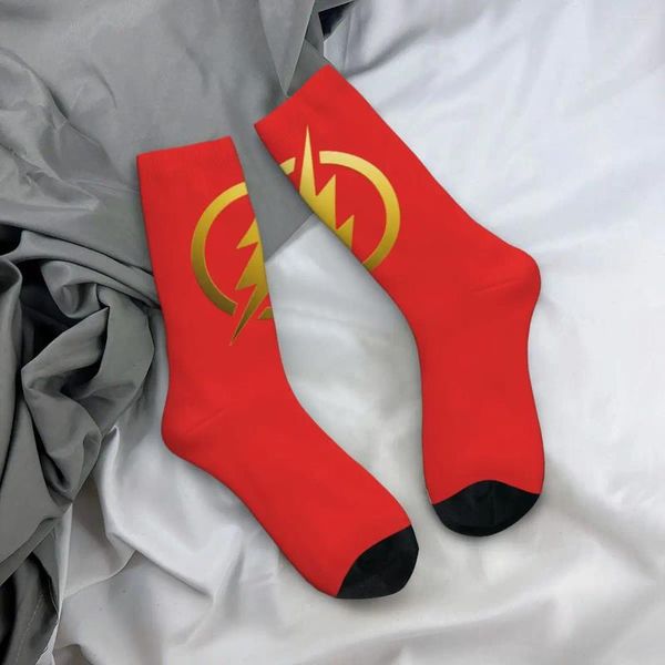 Chaussettes de femmes Red Flash Stockings Logo Soft Gothic Spring fonctionnant Anti Slip Graphic Birthday