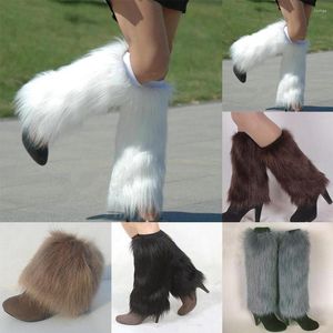 Chaussettes Femme S!!! 5 couleurs 1 paire bas hiver mode couvre-bottes fourrure couleur unie fausse fourrure doux confortable