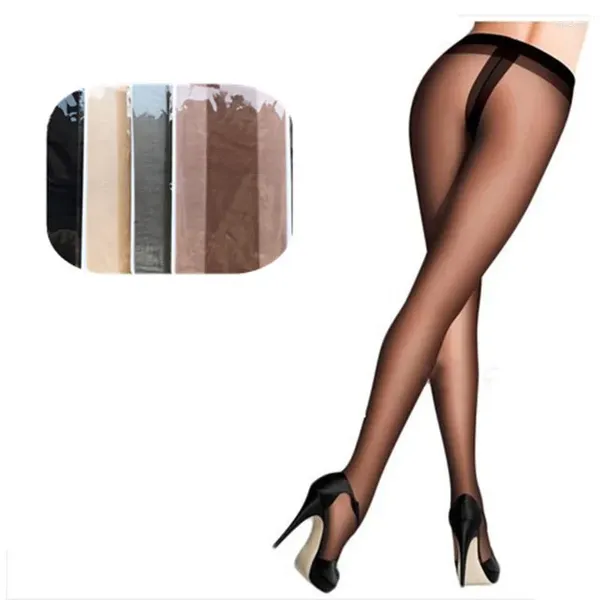 Femmes chaussettes sans couture sexy lingerie mince dames femme bonneterie collants en soie transparent femmes été mince respirant collants noir