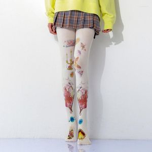 Calcetines de mujer Second Cool, pantimedias estampadas, envío directo y a granel