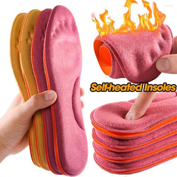 Femmes Chaussettes Semelles auto-chauffantes Massage des pieds Thermique Épaissir Semelle Intérieure Mousse À Mémoire Tapis De Chaussures Hiver Chaud Hommes Chaussures De Sport Pad Accessoires