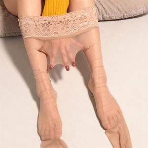 Chaussettes Sexy 3D sans couture pour femmes, bas transparents, taille basse, brillants, serrés, vêtements de danse à l'huile, Lingerie érotique 205i