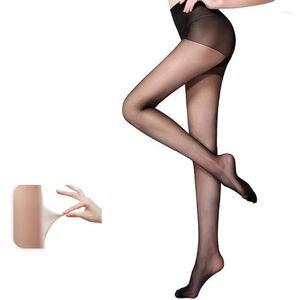Femmes chaussettes Sexy bas de corps dentelle haut souple cuisse haute bas Anti-crochet grande taille jambe maigre collants en soie