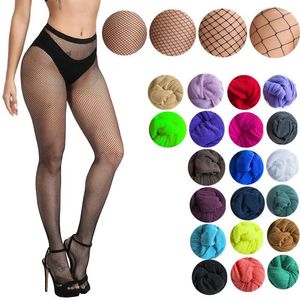 Dames Sokken Sexy Netkous Meerkleurig Grote maten panty Gekleurd Klein Midden Groot gaas Visnetten Strak Anti-haak Nylon Panty