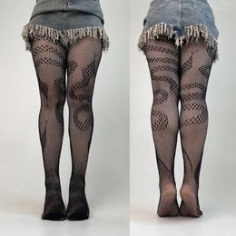 Vrouwensokken sexy kanten patroon panty's slang visnet kousen panty leggings netto voor feestclub