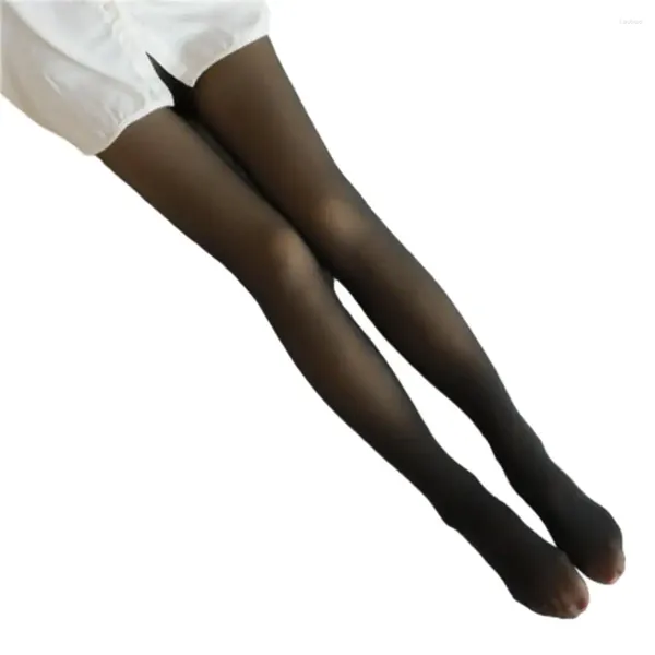 Femmes chaussettes Leggings sexy ajustement collants transparents hiver collants chauds bas élasticité pantalons thermiques solides vêtements de nuit décontractés