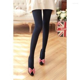 Chaussettes pour femmes collants sexy en velours pour femmes sans couture printemps été rayures verticales épaisses leggings fins collants filles discothèque bas de fête