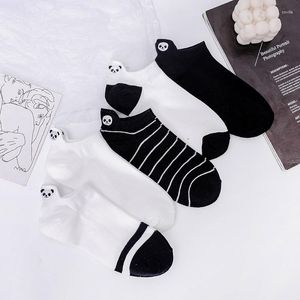 Damessokken Korte heren Ademend Sport Leuke Panda Borduurprint Boot Comfortabele katoenen enkelsok