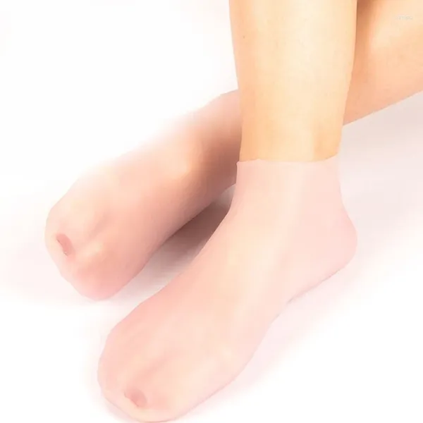 Chaussettes en Silicone pour femmes, hydratantes, pour thérapie des pieds, courtes, sèches, craquelées