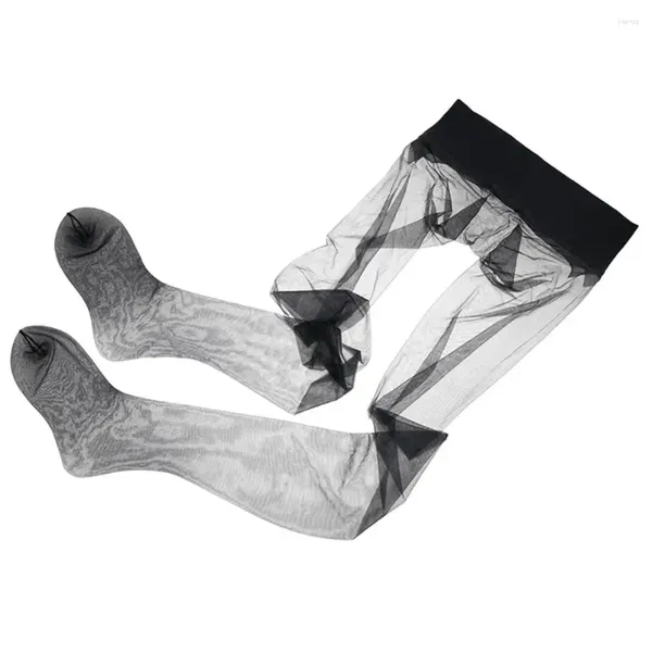 Chaussettes soyeuses pour femmes, bas lisses, collants Ultra-fins, transparents, transparents, en Nylon de couleur unie