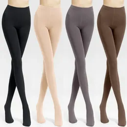 Chaussettes pour femmes Leggings taille haute minces Collants de sport Bas de compression solides Anti-accrocs Qualité Panty Tuyau Collants en velours Chaussette