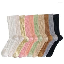 Vrouwen Sokken Solid Color Dameskousen Adem Soft Sports Comfortabel Winter Dikke Warm Sock Girls Fashion Stocking Hosiery