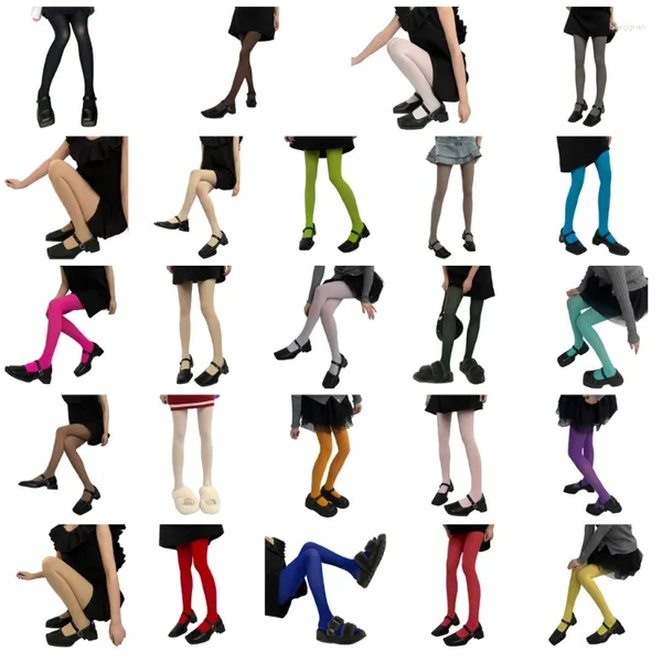 Chaussettes pour femmes, collants de couleur unie, pour pieds semi-opaques, extensibles, résistants à la course, haut de contrôle 13MC