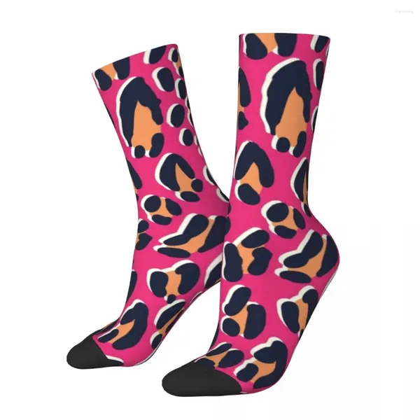 Femmes chaussettes étincelle Safari bas hommes Rose léopard moyen doux élégant hiver escalade antidérapant Design cadeau