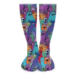 Chaussettes féminines Stockage Halloween Spooky Migne Monster Gang Graphic Funny Automne NON SLOP FEMINE Cycling Quality