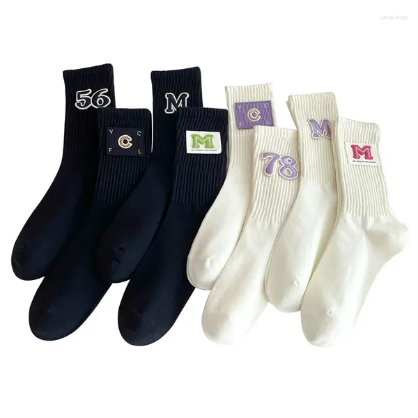 Chaussettes pour femmes arborent la mode de marque hiphop de skate de skate de coton respirant