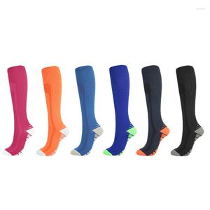 Calcetines deportivos para mujer, medias de compresión para hombre/mujer, deporte, fútbol, antideslizantes, ciclismo al aire libre, elasticidad de presión para correr