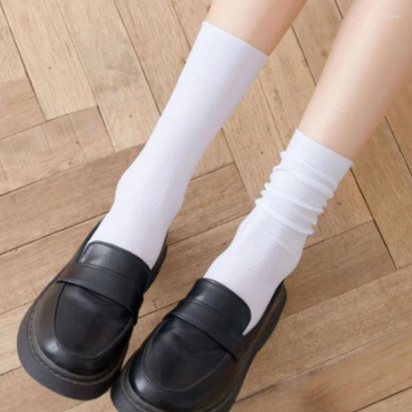 Femmes chaussettes printemps été 5 paires couleur bonbon bonneterie longue mode respirant confort décontracté Calcetines Medias Sox