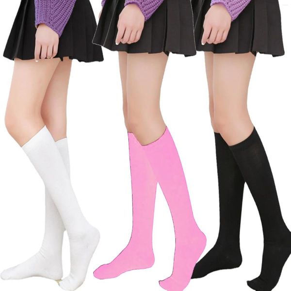 Calcetines deportivos de primavera y verano para mujer, medias bonitas hasta la rodilla con estampado a rayas, Harajuku, chicas sexys, venta al por mayor, largas