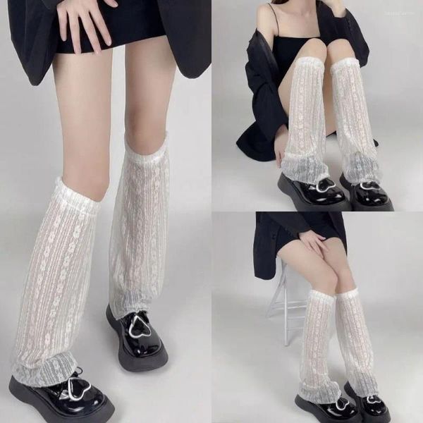 Chaussettes de femmes super douce en dentelle à suspension décontractée lolita y2k chaussures couvertures couvre les filles transparentes harajuku minces
