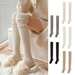 Vrouwen sokken thermische kousen herfst winter hoge buis splicing kousen kniezakken Koreaanse preppy stijl casual sok