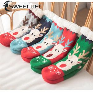 Chaussettes de femmes épaissis les bas de Noël pieds chauds du tapis pour femmes