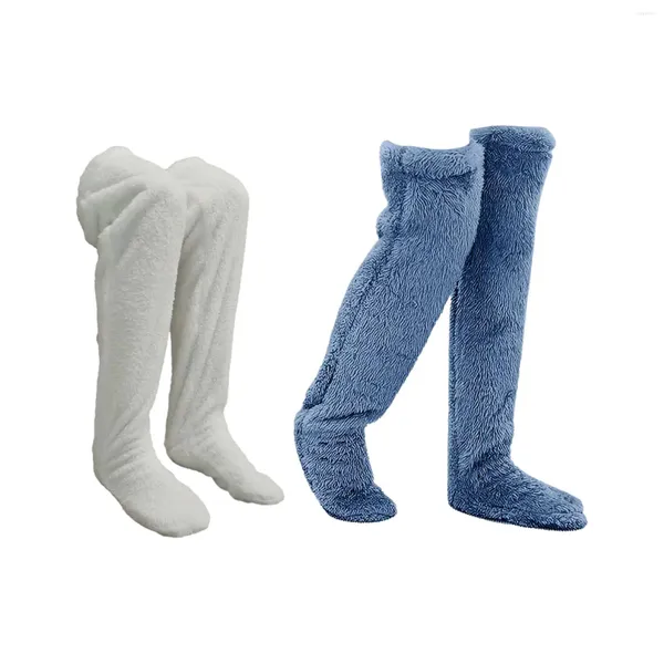 Femmes chaussettes High Fleece Protector Knee Boot Boot Stockings Plux pour les hommes Dorme du salon