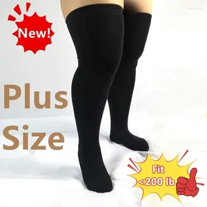 Chaussettes féminines High Plus taille bas de taille surdimensionnée Big Long