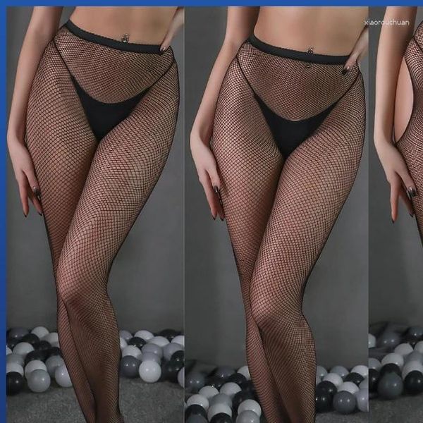 Collants en résille pour femmes, Lingerie érotique Sexy, bas de Club en maille, sans entrejambe, ajouré, respirant, vente en gros