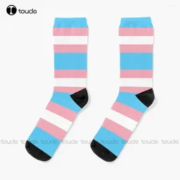 Falle de fierté transgenre de chaussettes LGBTQIA LGBT QUER GAY WHITE CREW Men personnalisé personnalisé Print numérique personnalisé 360 °