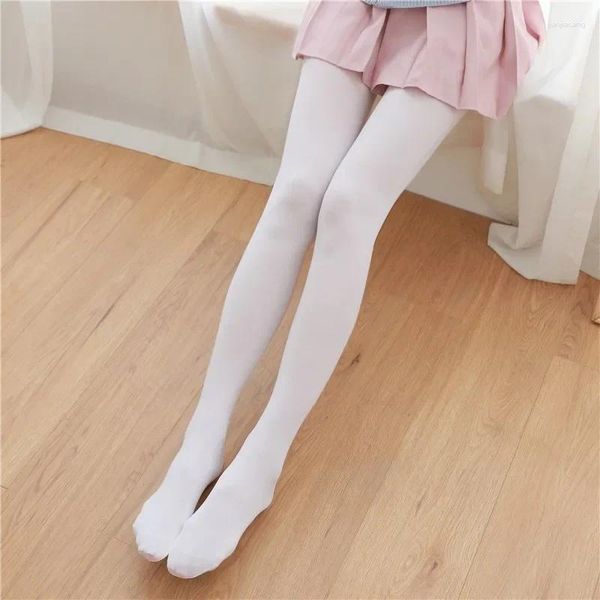 Femmes chaussettes velours média lait blanc cuisse hauts bas de bas en forme d'anime cosplay