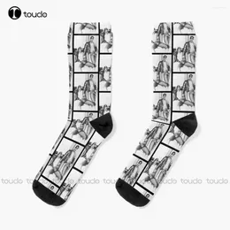 Chaussettes femme vintage Tom Of Finland - Frisky Duo Cycling Personnalisé Personnalisé Unisexe Adulte Adolescent Jeunesse 360° Digital Print Art