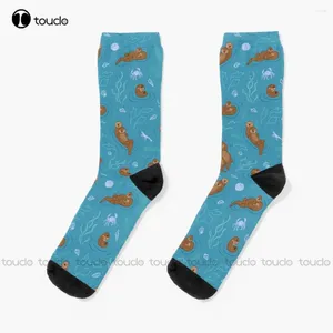 Chaussettes de femmes Nous aimons chaque loutre pantoufle personnalisée personnalisée unisexe adulte Halloween Christmas Gift Teen Funny