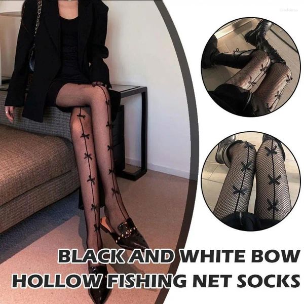 Femmes chaussettes blanches creux transparents minces pantyhoses collants collants collants noirs 2024 Stockings Club Sexy Summer Y4g2