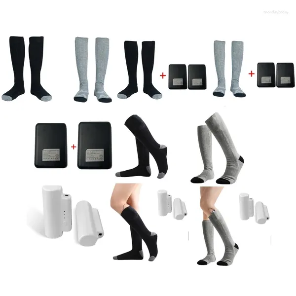 Chauffe-pieds d'hiver pour femmes, chaussettes rechargeables, chauffage électrique alimenté par 4000mAH