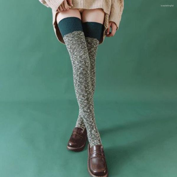 Femmes Chaussettes Hiver Long Anti-dérapant Bas Anti-boulochage Thermique Chic Minceur Collants