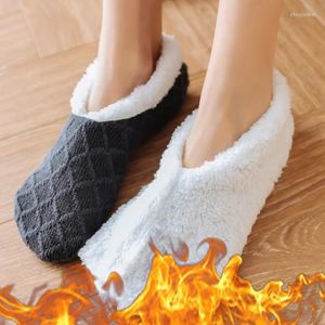 Femmes chaussettes hiver peluche maison pantoufles chaud maison fourrure solide fourrure confort coton chaussures intérieur chaussette plancher 2022