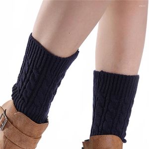 Chaussettes de femmes Hiver Couettes Boots Femmes Tricots Warmers Fashion Thermal Legging Foot Cover Boots 2024