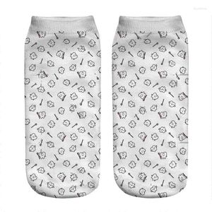 Calcetines de mujer Kawaii divertido dientes arte patrón impreso mujer Harajuku feliz novedad Linda chica regalo para