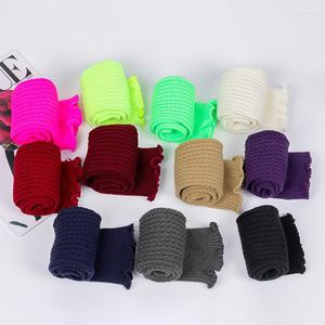 Chaussettes pour femmes jambières pour femmes doux tricoté couvre-pieds couleur bonbon tout match chaussettes chauffantes 1 paire hiver ample sur le genou