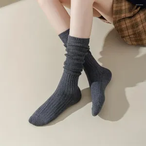 Dames sokken damesstapel kalf katoenballet met holle gebreide ontwerp preppy stijl