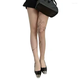 Chaussettes d'été transparentes pour femmes, collants fins, taille haute, papillon, bas de cuisse Sexy, bonneterie, cadeau T8NB