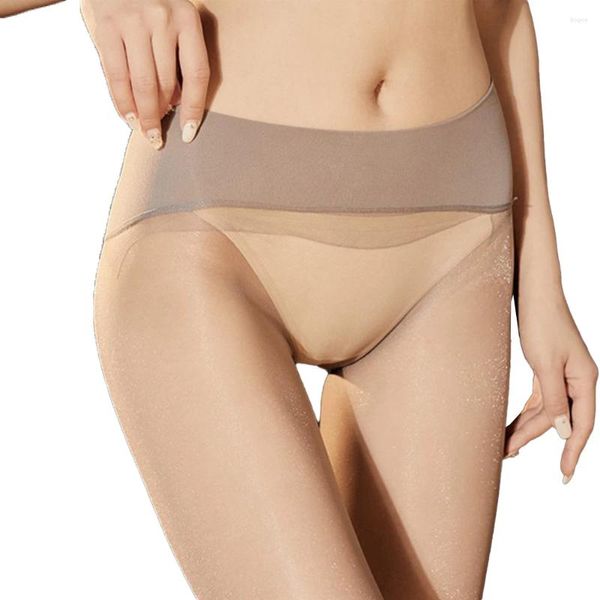 Chaussettes pour femmes, bas pour femmes, lingerie érotique sexy, maille brillante sans couture, collants transparents ultra-fins, bonneterie invisible