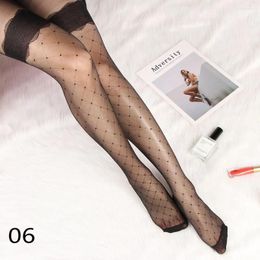 Femmes chaussettes femmes collants classique petit pois soie bas mince dame Vintage Faux tatouage bas collants femme bonneterie