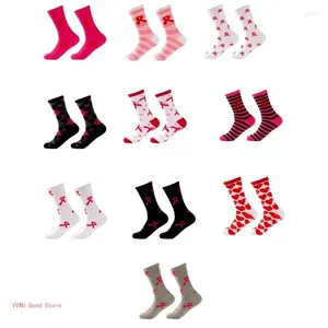 Femmes chaussettes pour femmes cancers de sensibilisation à la cheville rose