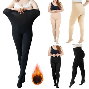 Chaussettes de femmes Pantalons pour femmes Couleurs solides à fond Colling Pantyhose un fichier de ligne avec le modèle de pied 100g sans culotte