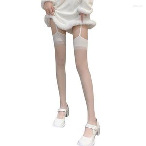 Vrouwen Sokken Xingqing Kant Bretels Broek Doorzien Panty Ultradunne Hoge Buis Kousen Ondergoed