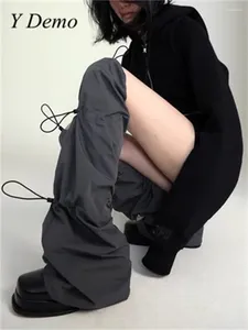 Y Demo Techwear – chaussettes pour femmes, fonctionnelles, imperméables, en Nylon, avec cordon de serrage, jambes fines, décontractées, réglables, chauffe-Ninja